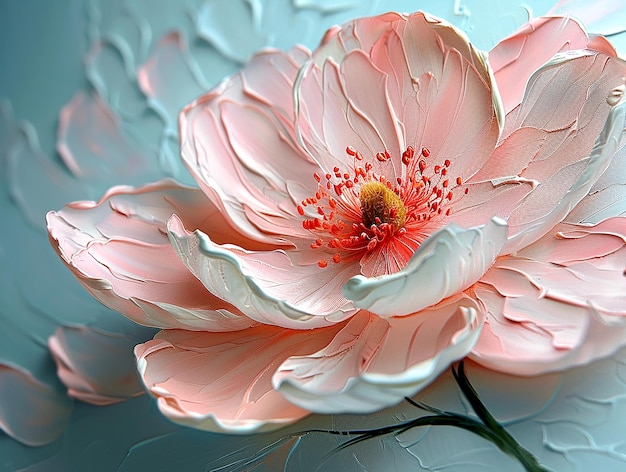 Beautiful delicate flower in pink tones