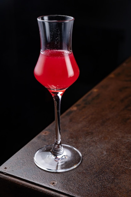 Beautiful and delicious alcoholic cocktails prepared at the bar by the bartender