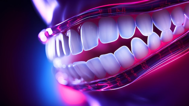 Beautiful dental treatment of teeth