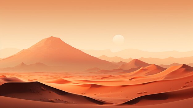 美しい砂漠の風景 アラビアの自然 写真 イメージ アイが生み出した芸術