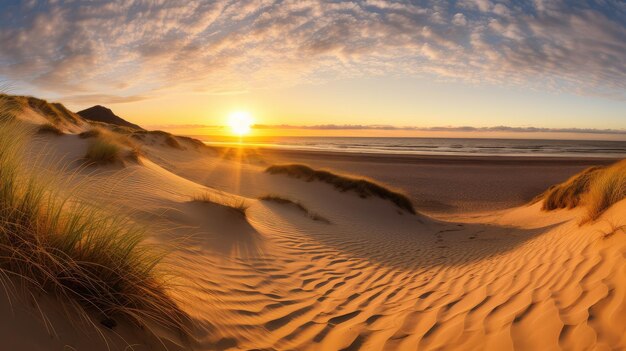 Photo beautiful desert sunset scenery