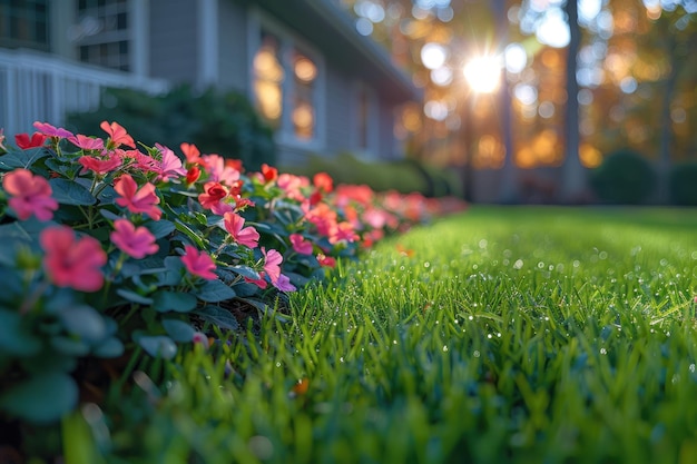 Foto design bellissimi fiori colorati giardino paesaggio idee di ispirazione