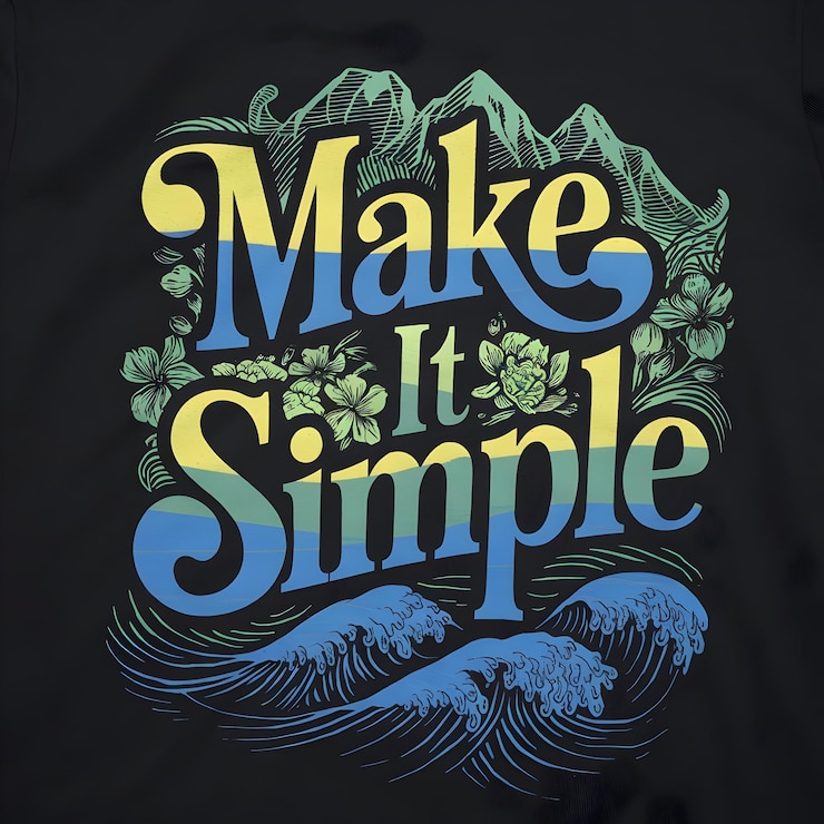 Photo a beautiful design of make it simple