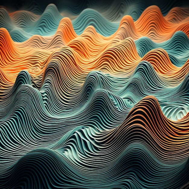 Foto bellissimi disegni di onde