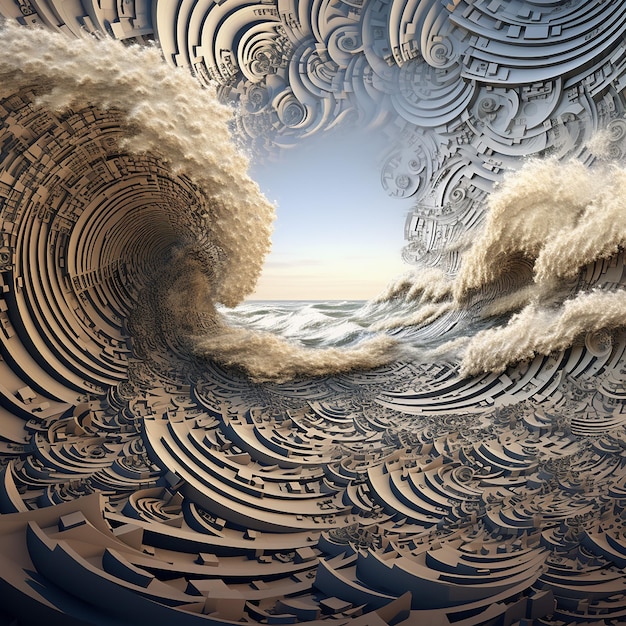 Photo beautiful designs of waves