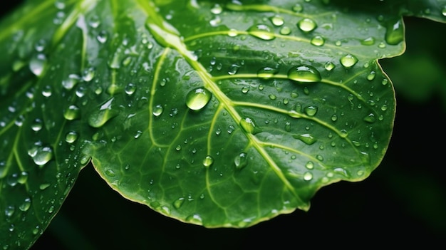 Beautiful details of nature leaf