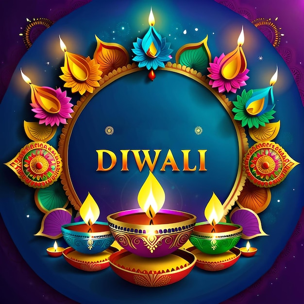 Photo beautiful diwali 2023 background for banner design