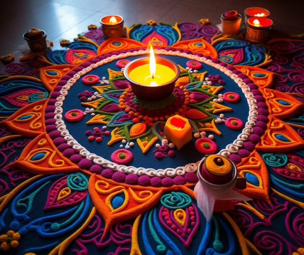 Beautiful Diwali rangolis