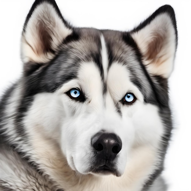 Beautiful dog looking forward is shown in full length white background