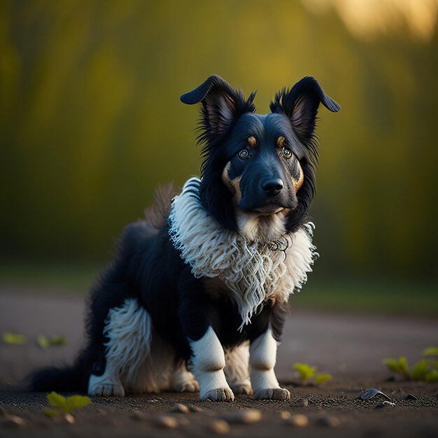 Beautiful dog photo on amazing background