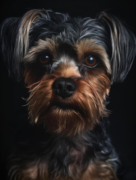 Генеративный портрет красивой собаки