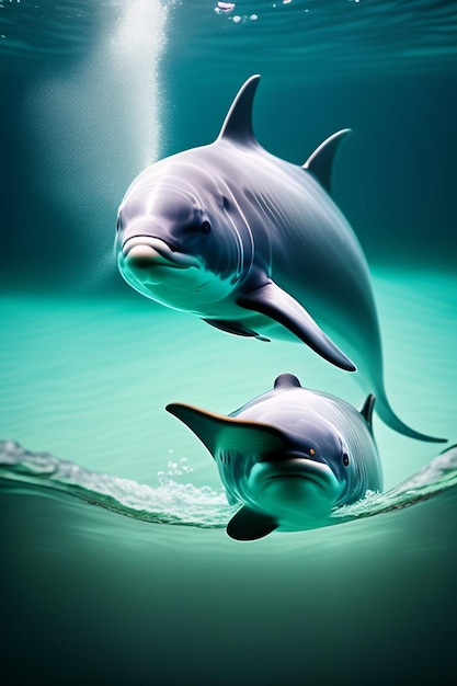 Beautiful Dolphin generated Ai