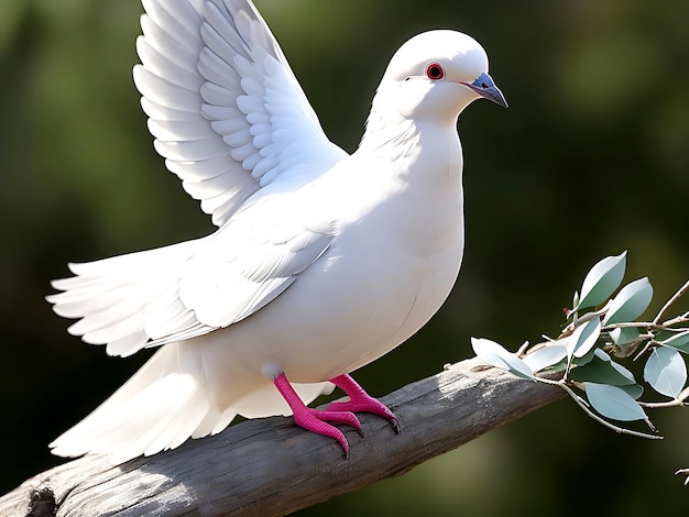 A beautiful dove bird in a bough