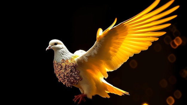 Photo beautiful dove in heaven