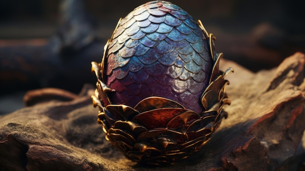 Photo beautiful dragon egg medieval magic