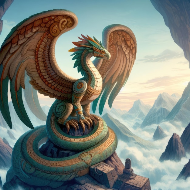 Красивый фон с иллюстрацией дракона