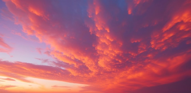 Красивое драматическое легкое облако неба и облачное море в вечернее время с высоты птичьего полета