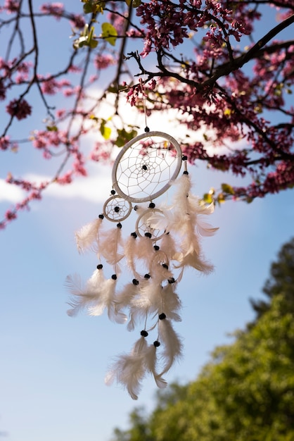 Photo beautiful dream catcher outdoors