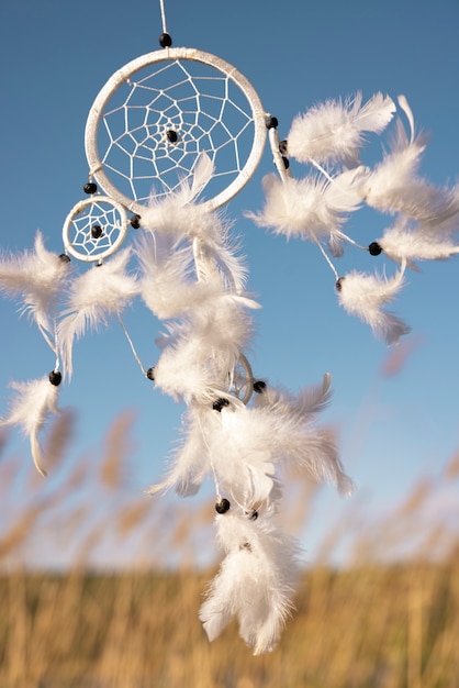 Photo beautiful dream catcher outdoors