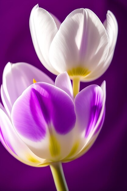 Beautiful dreamy pastel flower photograph tulip in bloom