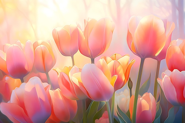 Beautiful and dreamy tulips