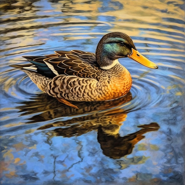 beautiful duck in water