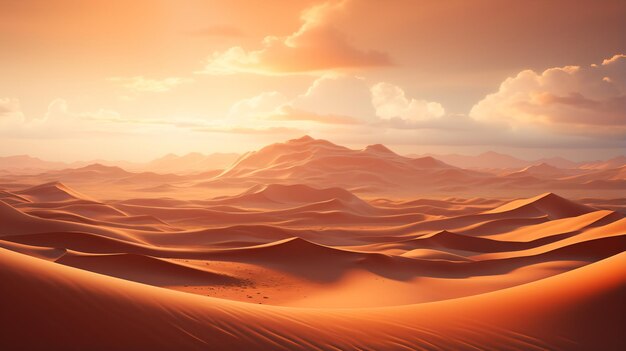 Beautiful dune in golden light
