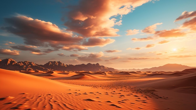 beautiful dune in golden light