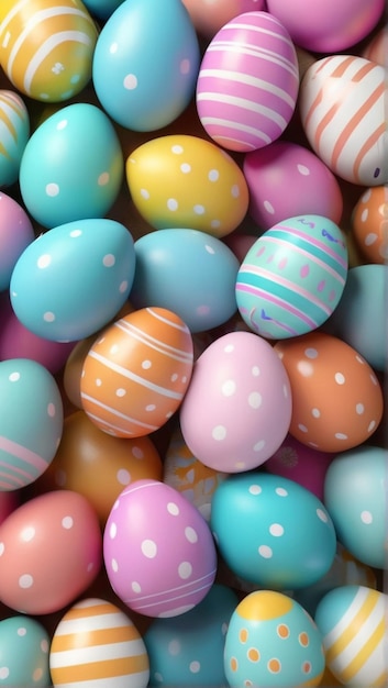 Beautiful easter background with colorful easter