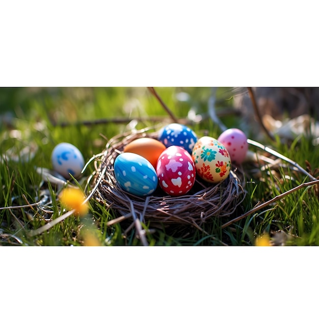Фото Красивое яйцо в гнезде