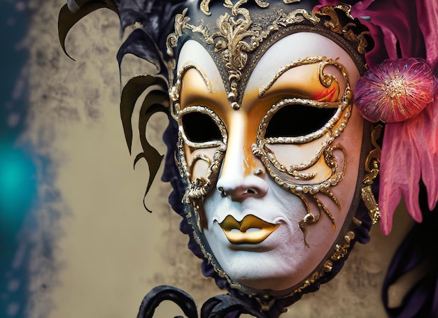 Beautiful elegant venetian mask