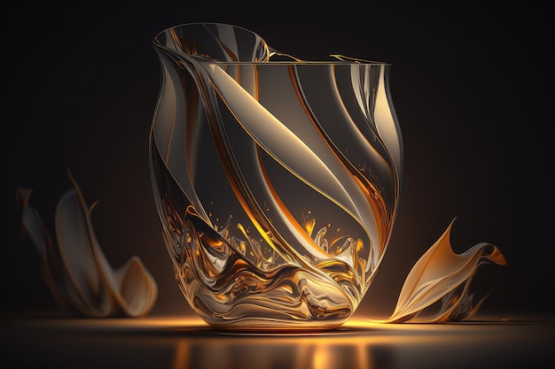 Beautiful empty glass Generative AI