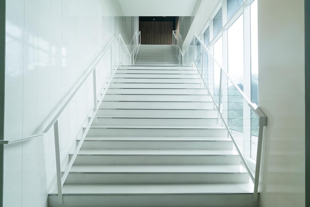 beautiful and empty stair step on building