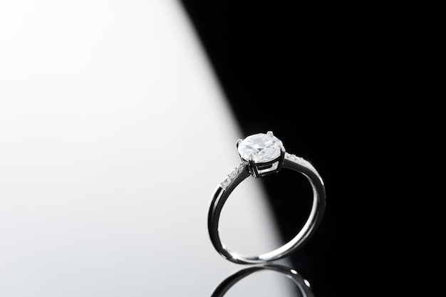 Beautiful engagement ring with diamonds