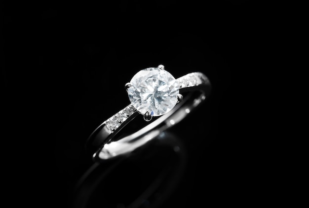 Beautiful engagement ring with diamonds