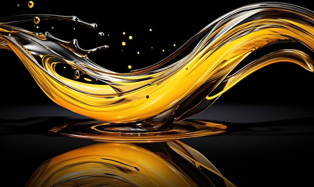 Beautiful engine oil splashes