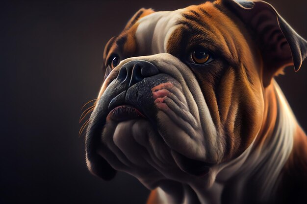 Beautiful English bulldog Generative AIxA