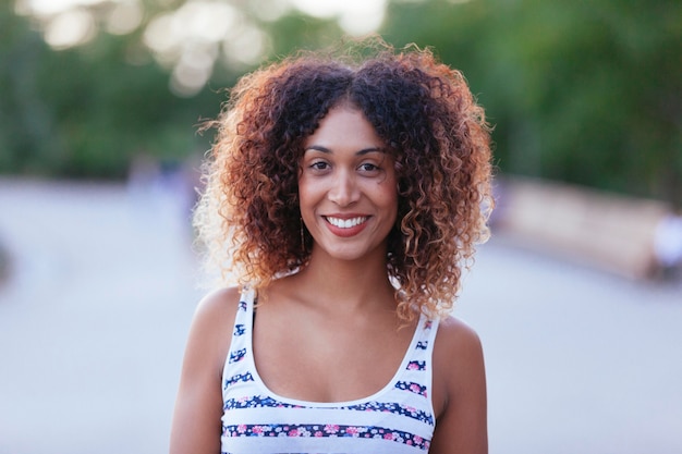 Beautiful ethnic woman with dark skin