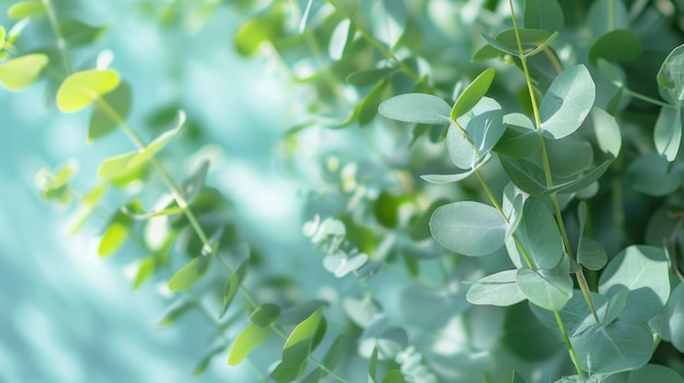 Beautiful eucalyptus branches