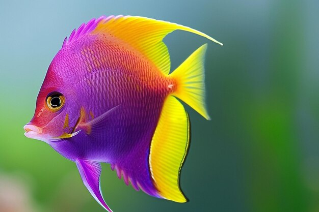 Beautiful exotic colorful fish