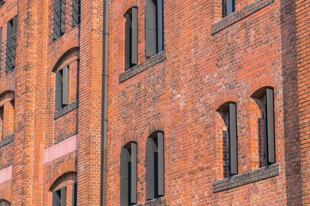 Beautiful exterior building and architecture of brick warehouse