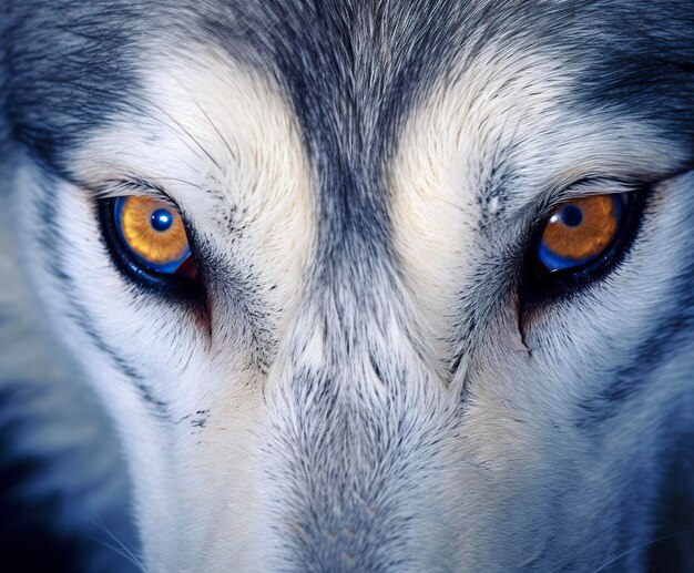 beautiful eyes of a wild wolf Generative AI