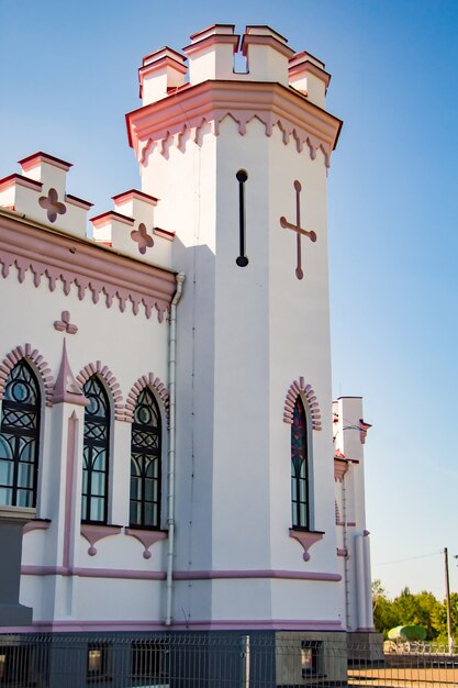 Beautiful facade of palace in Kossovo Brest region Belarus