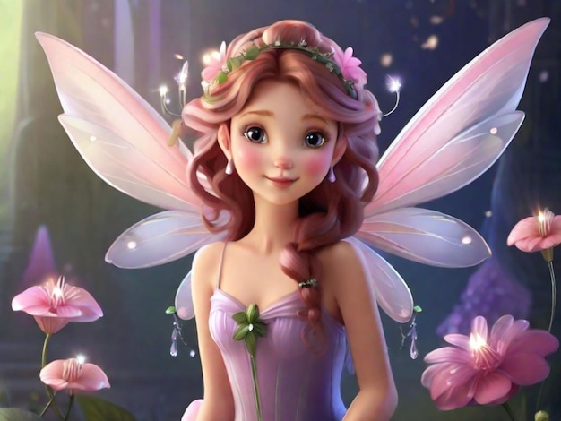 Beautiful fairy cartoon character illustration