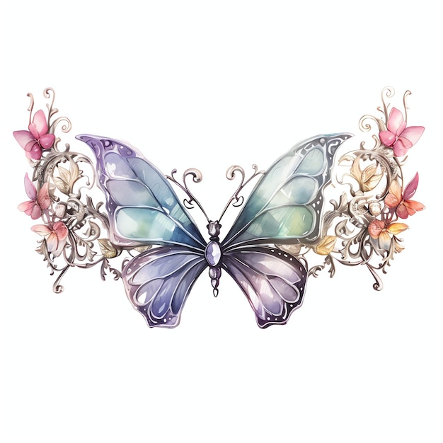 beautiful fairy crown in fantasy fairytale world clipart illustration