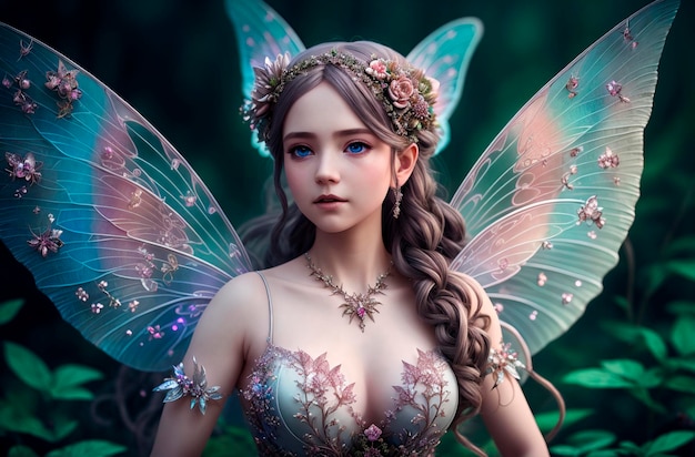 Beautiful fairy girl Generative AI