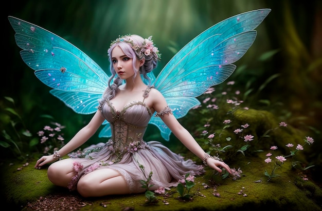 Beautiful fairy girl Generative AI