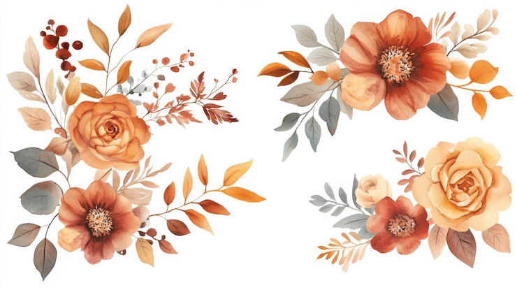 Photo beautiful fall floral wreath featuring vibrant autumn flowers and colorful leaves