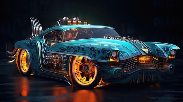 Beautiful fantasy lowrider with custom concept