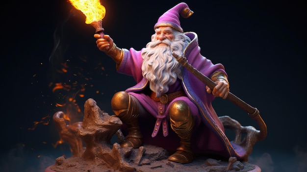 Beautiful fantasy persian wizard creative vector illustration design character Magic and wizardry